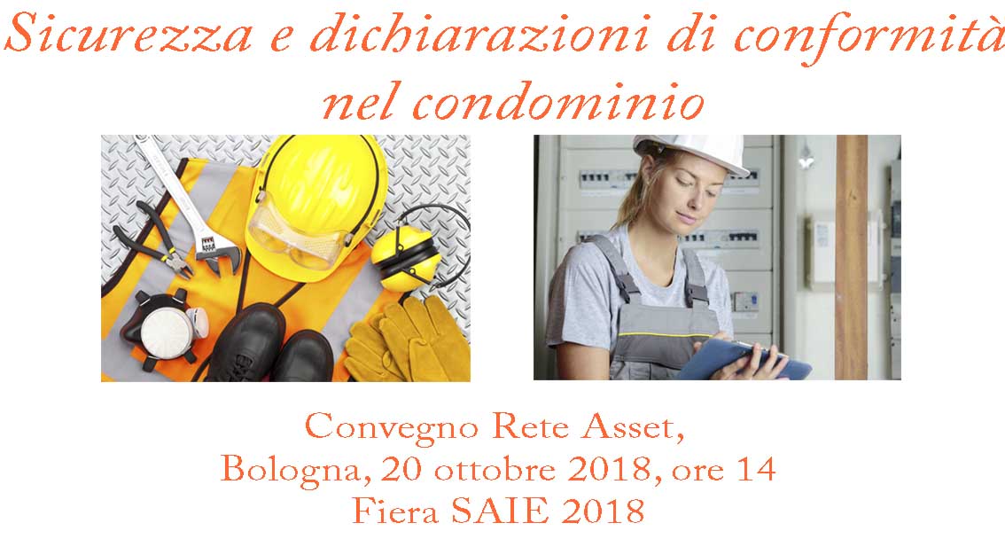 Sicurezza e dichiarazioni di conformità nel condominio - Bologna - 20 ottobre 2018