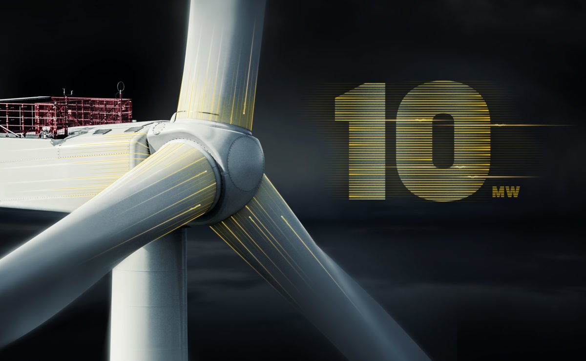 MHI Vestas ha presentato la prima turbina eolica disponibile in commercio da 10 megawatt (MW), V164-10.0 MW